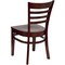 Flash Furniture HERCULES Series Ladder Back Mahogany Wood Restaurant Chair, PK2 2-XU-DGW0005LAD-MAH-GG - alternate 6